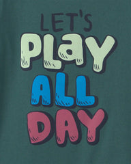 Toddler Boy 'Let's Play All Day' Long-Sleeve Graphic Tee - Green