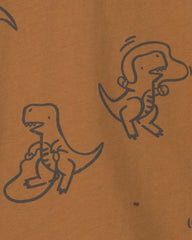 Toddler Boy Dinosaur Long-Sleeve Tee - Brown