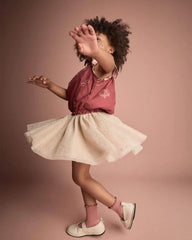 Toddler Girl Avenue Twirl™ Sparkly Mini Skirt - Cream