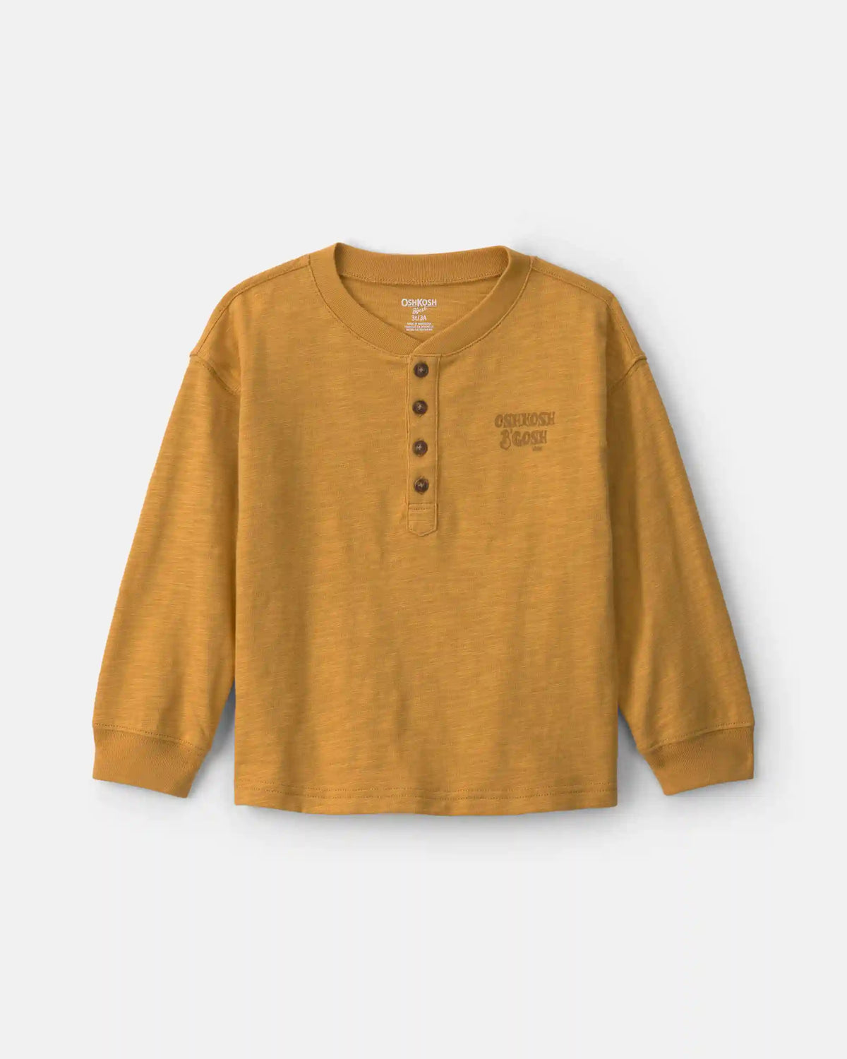 Toddler Boy Long-Sleeve Henley T-Shirt - Yellow