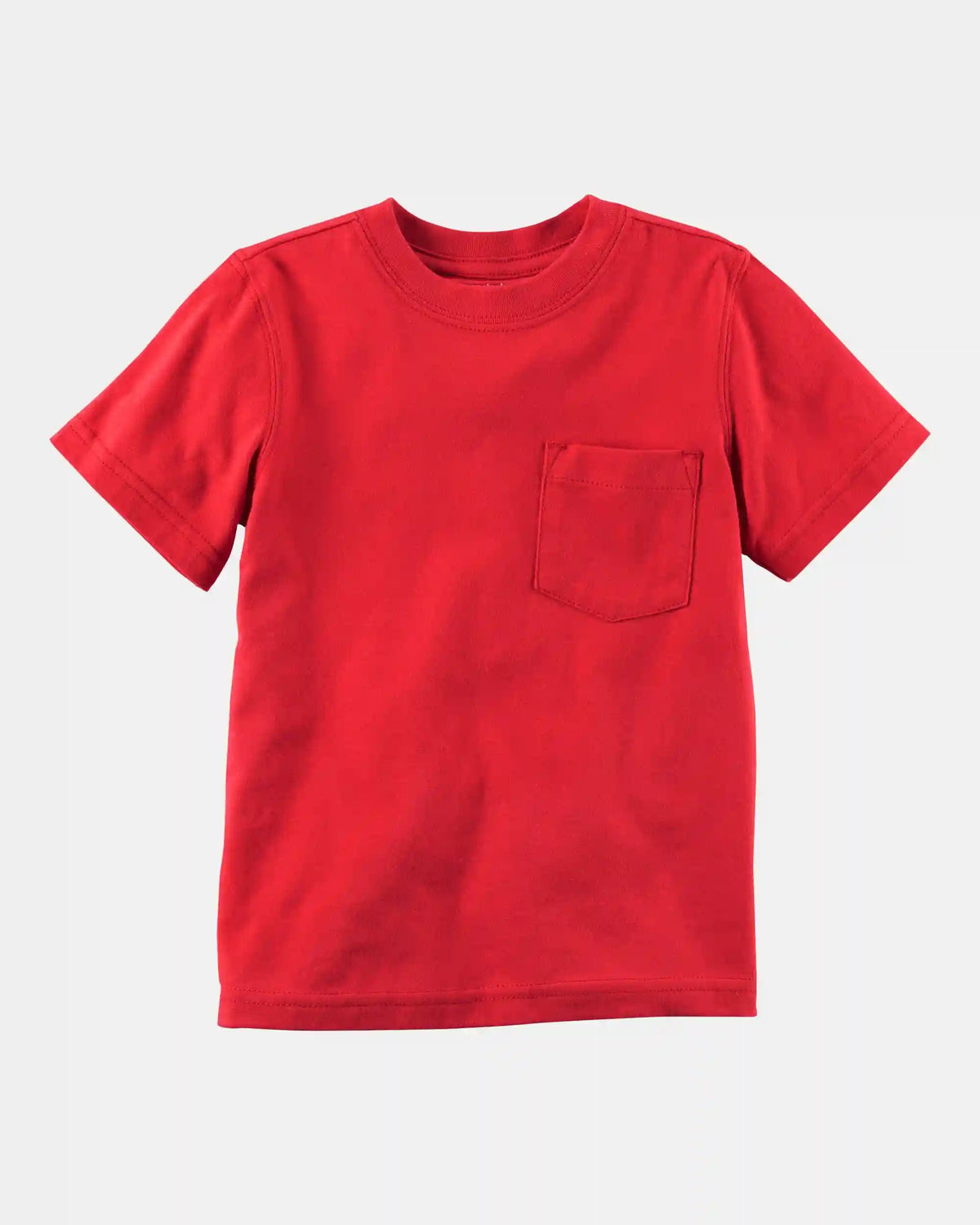Baby Solid Short-Sleeve Pocket Tee - Red
