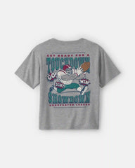 Boys 'Grid Iron Crew' Graphic Tee - Grey