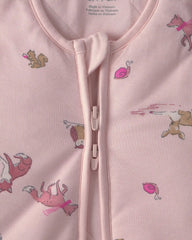 Baby Girl Woodland 2-Way Zip PurelySoft™ Wearable Blanket - Pink