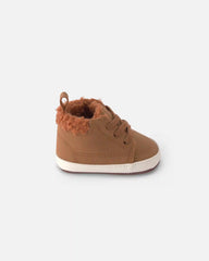 Baby Boy Teddy Fleece High Top - Brown