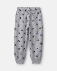 Toddler Boy 2-Piece Disney© Mickey Striped Long-Sleeve Top & Pant Set - Grey/Black