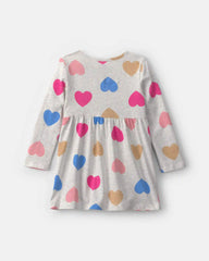 Toddler Girl Heart Long-Sleeve Dress