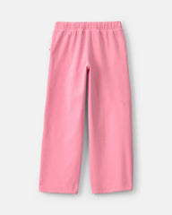 Girls Ribbed Pull-On Pants - Pink