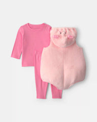 Baby Girl 3-Piece Axolotl Halloween Costume - Pink