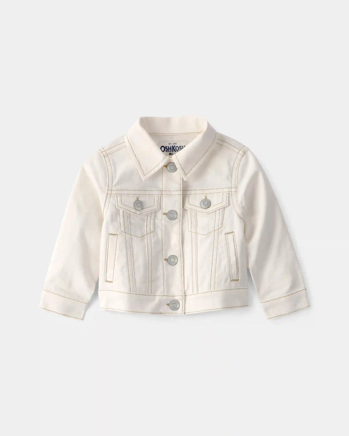 Baby Girl Twill Jacket - Ivory