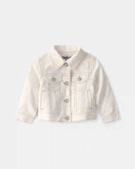 Baby Girl Twill Jacket - Ivory