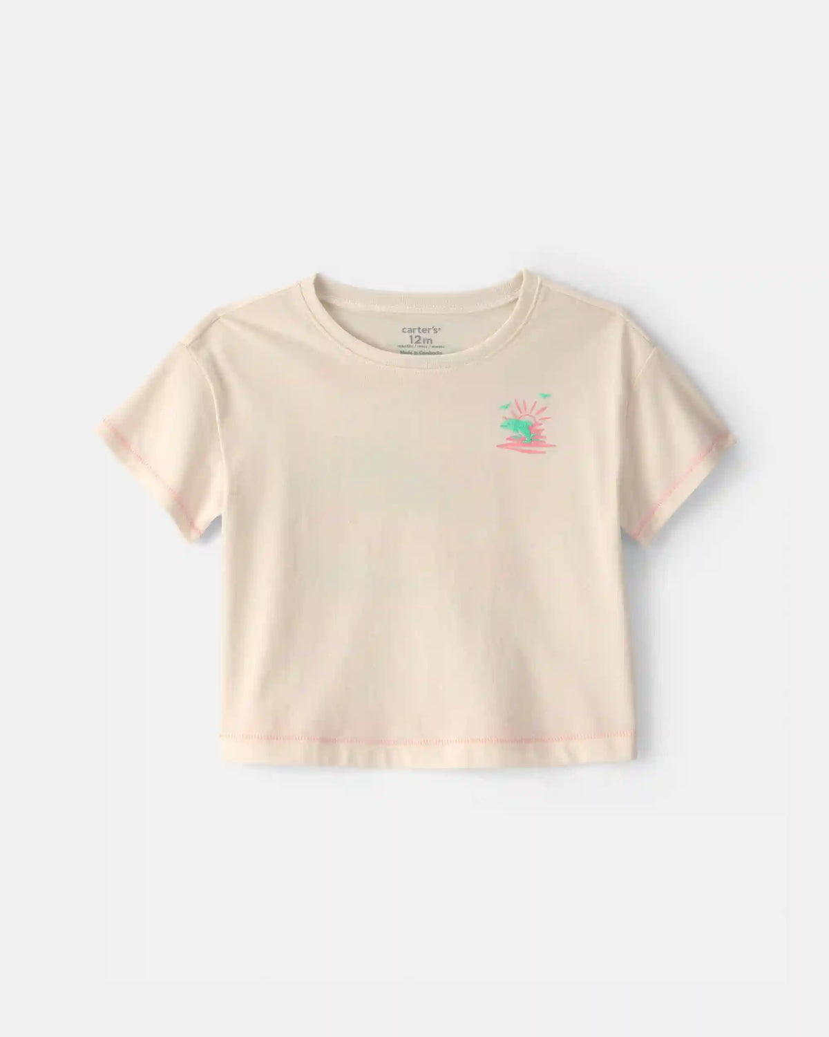 Baby Girl 'Where the Sun Never Sets' Graphic Tee - Cream