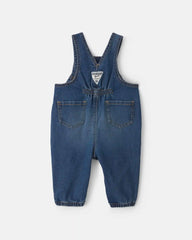 Baby Girl Denim Overalls - Medium Wash