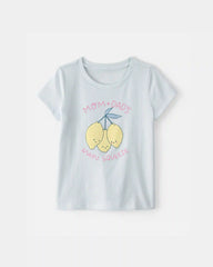 Toddler Girl 'Main Squeeze' Lemon Graphic Tee - Blue