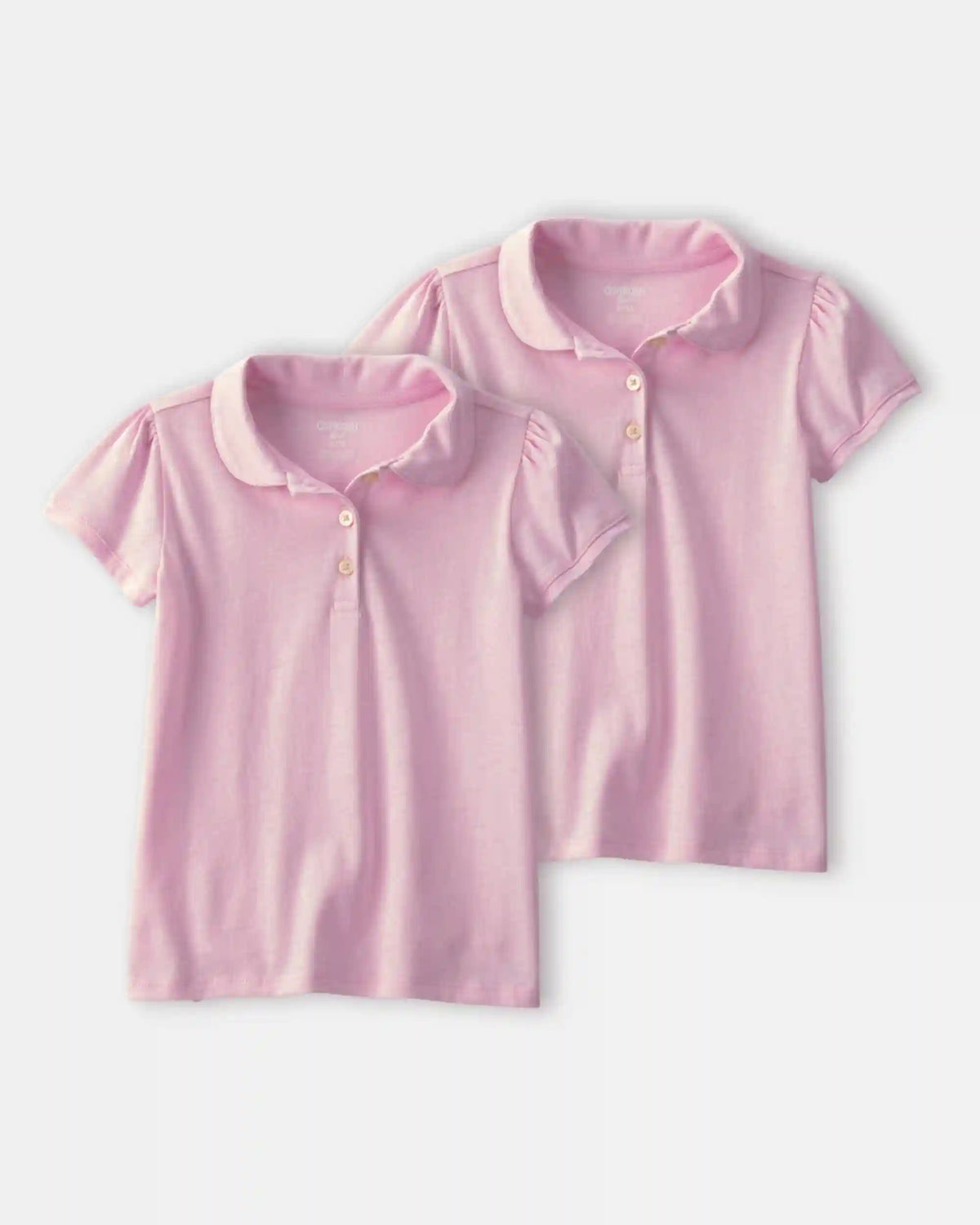 Toddler Girl 2-Pack Uniform Polo Shirts - Pink