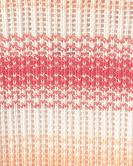 Girls Striped Sweater - Coral