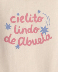 Baby Girl 'Cielito Lindo De Abuela' Long-Sleeve Graphic Bodysuit - Cream