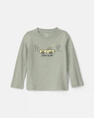 Toddler Boy 'Cruisin' Truck Long-Sleeve Graphic Tee - Green