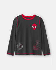 Boys 2-Piece ©Marvel Spider-Man Rashguard & Swim Trunk Set - Black/Red