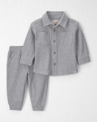 Baby Boy 2-Piece Organic Cotton Waffle Knit Top & Pant Set