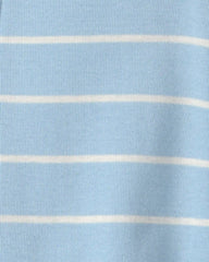Toddler Boy Alligator Striped 100% Cotton Snug Fit 1-Piece Pajama - Blue