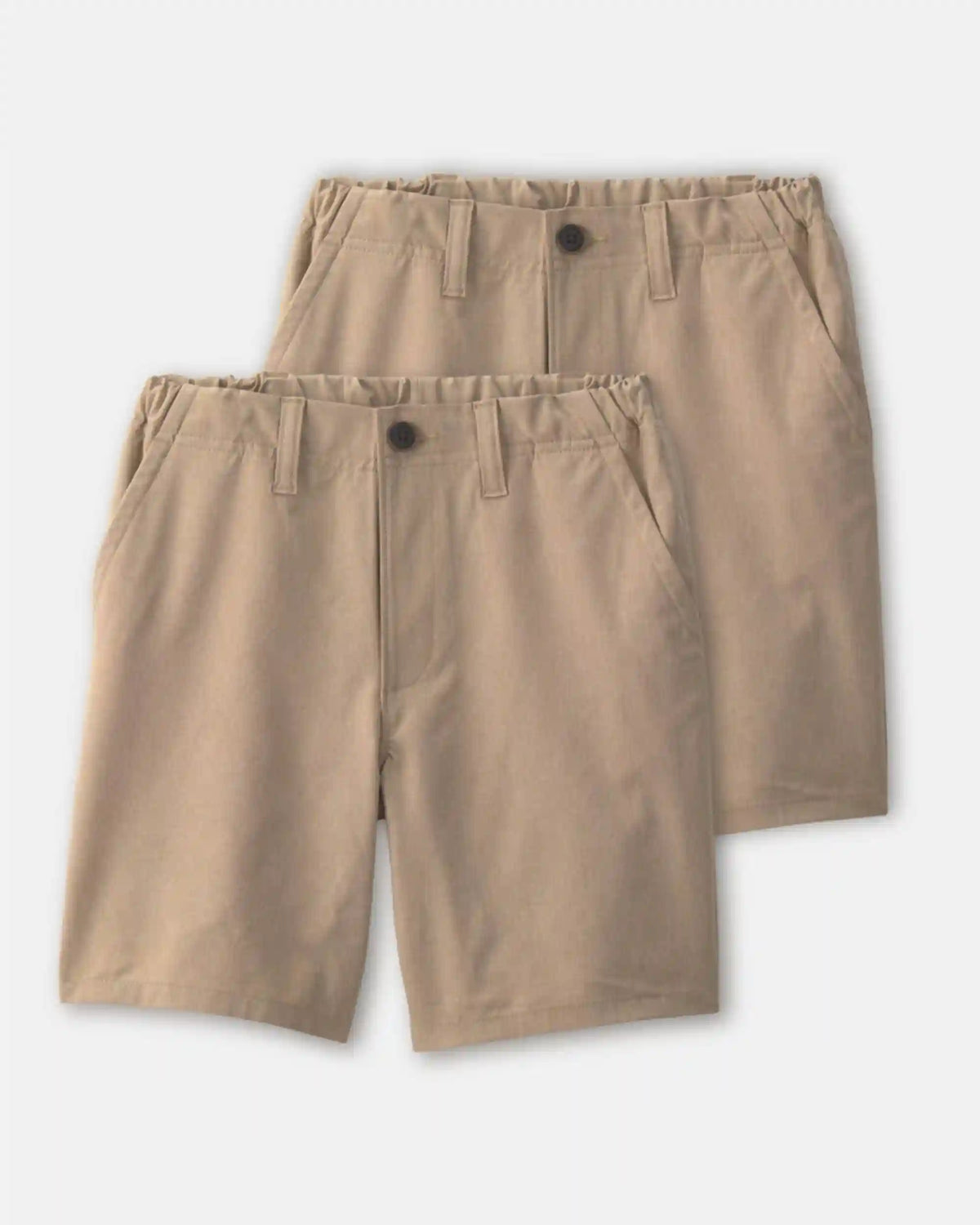 Boys 2-Pack Uniform Active Pull-On Shorts - Khaki
