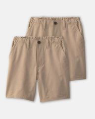 Boys 2-Pack Uniform Active Pull-On Shorts - Khaki