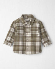 Baby Boy Organic Cotton Flannel Button-Down Shirt