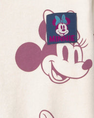 Toddler Girl Disney© Minnie Mouse Fleece Pullover Sweatshirt - Cream