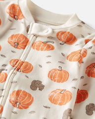 Baby Organic Cotton Sleep & Play Pajamas in Harvest Pumpkins