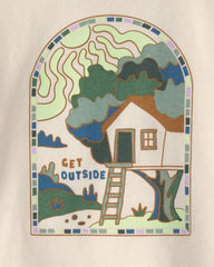 Baby 'Get Outside' Graphic Tee - Cream