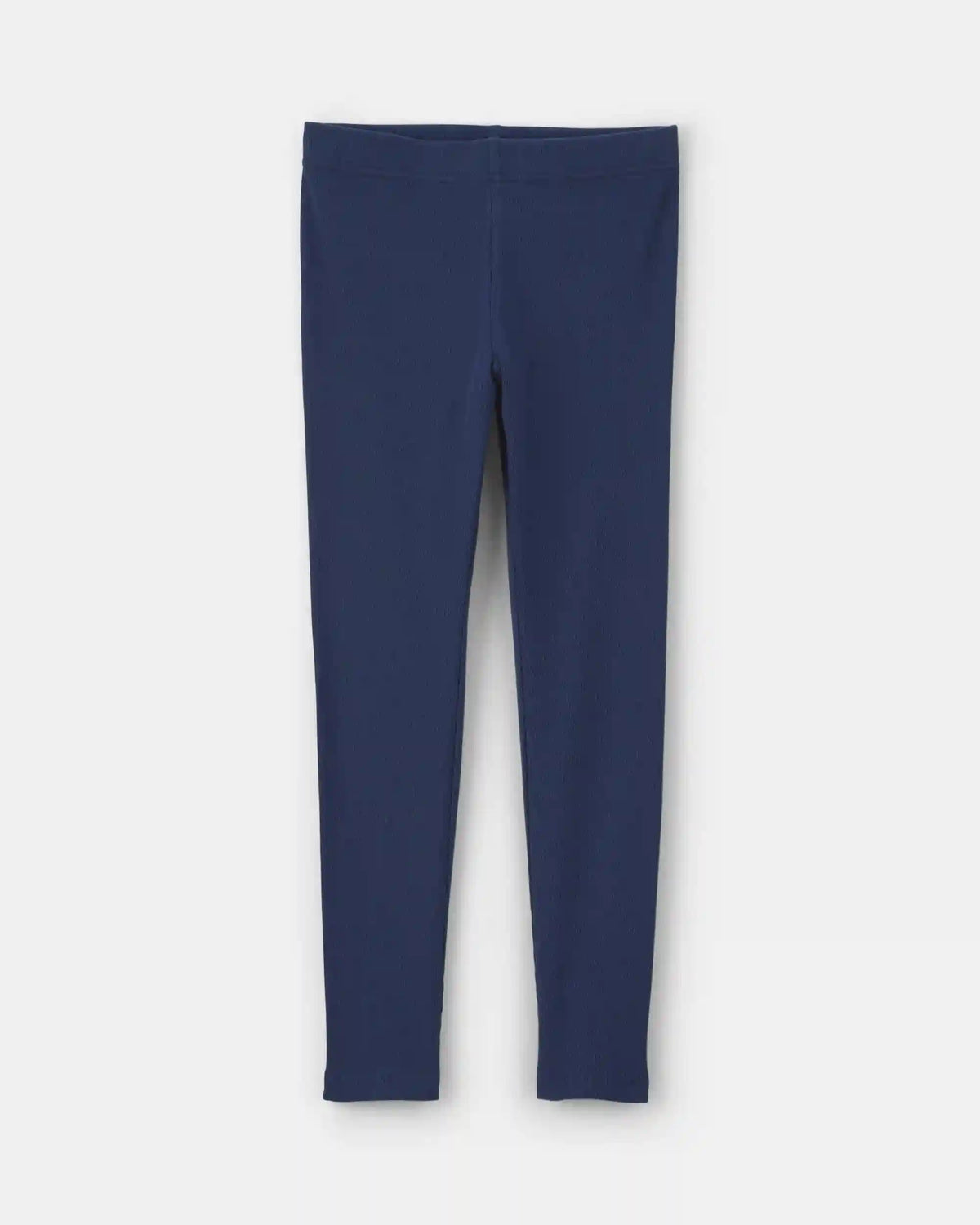 Girls Pull-On Stretch Rib Leggings - Navy Blue