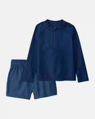 Toddler Boy 2-Piece Rashguard & Swim Trunk Set - Navy