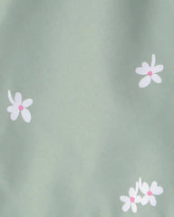 Girls Floral Windbreaker - Green