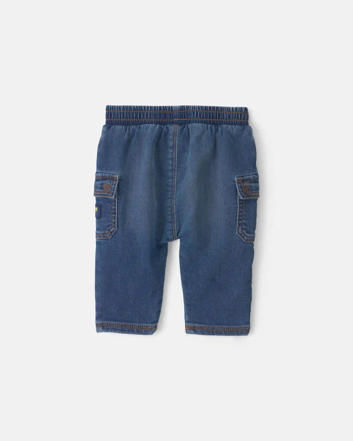 Baby Boy Denim Cargo Jeans - Medium Wash