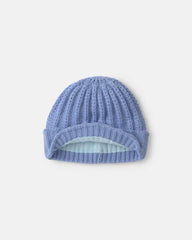 Girls Ribbed Beanie - Purple