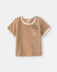Baby Boy Tools Embroidered Pocket Graphic Tee - Tan