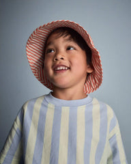 Toddler Boy Relaxed Tee in Stripes - Blue/Yellow