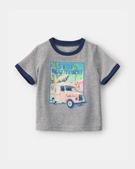 Baby Boy 'Stop That Truck!' Ice Cream Graphic Tee - Grey