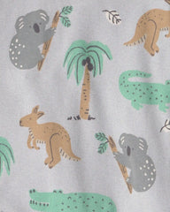 Toddler 2-Piece Organic Cotton Ribbed Pajama Set in Aussie Friends Print