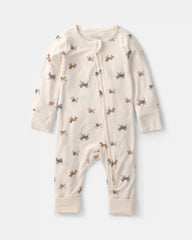 Baby Dog PurelySoft™ 2-Way Zip Sleep & Play Pajamas - Cream