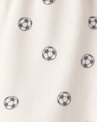 Baby Soccer French Terry Shorts - Ivory