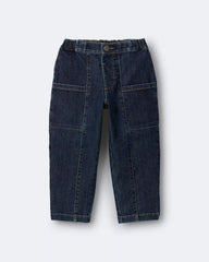 Toddler Pocket Pant in Denim - Blue