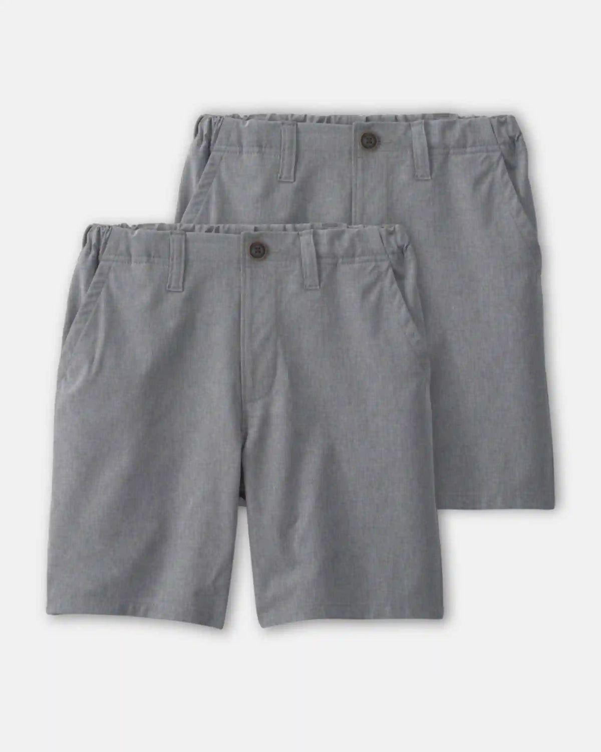 Boys 2-Pack Uniform Active Pull-On Shorts - Grey