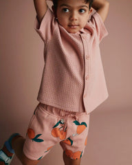 Toddler City Park™ Shorts in Clementine Grove Print - Light Pink