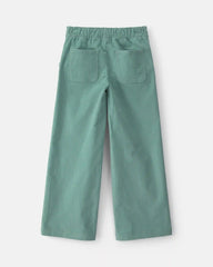 Girls Corduroy Wide-Leg Pants - Green