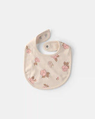Baby Girl 3-Pack Floral Bibs - Pink/Ivory