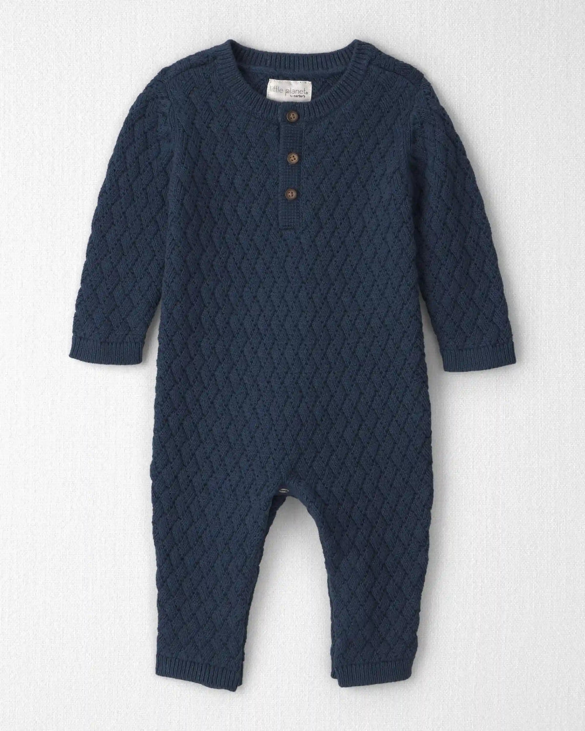 Baby Organic Cotton Sweater Knit Jumpsuit