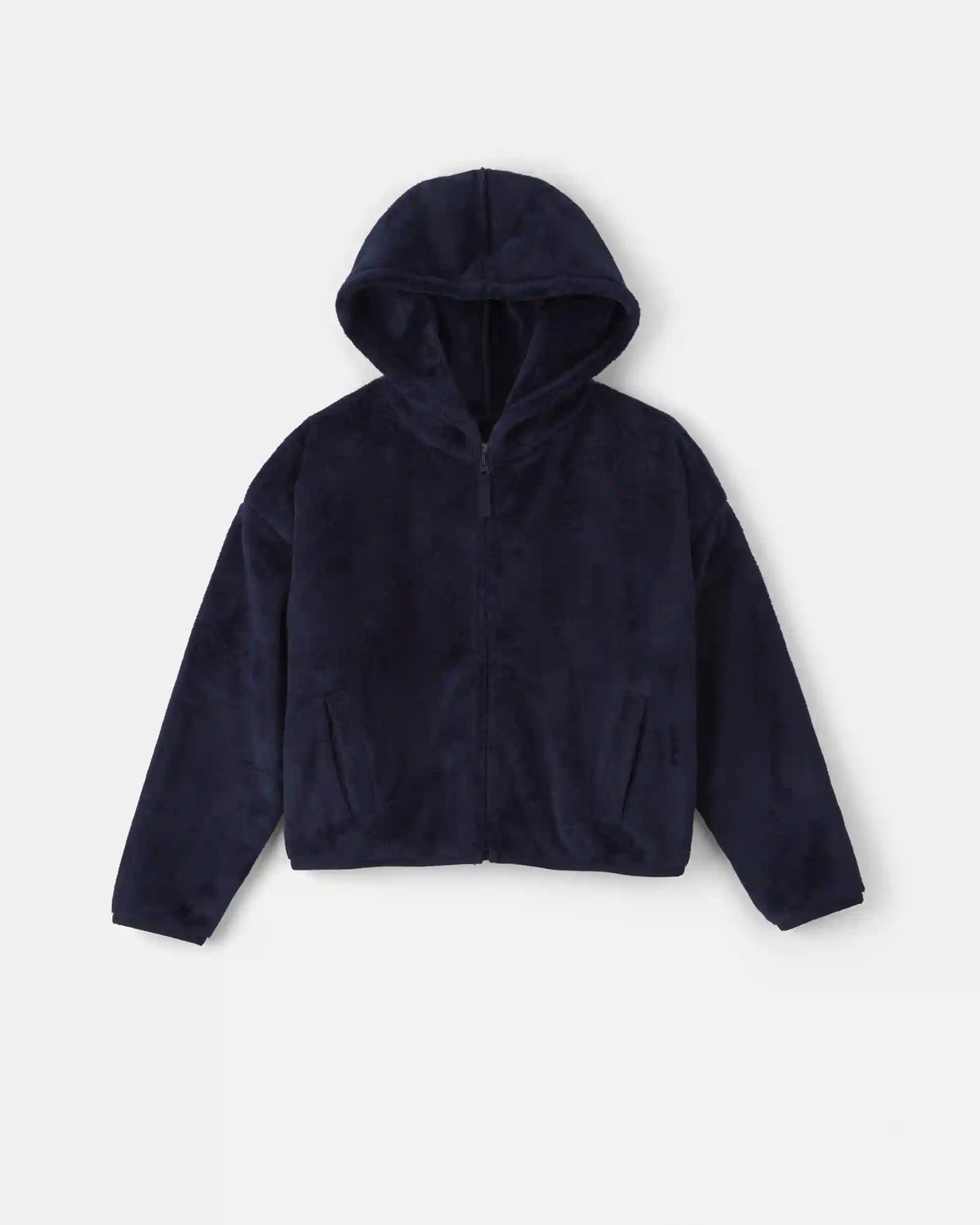 Girls Sherpa Zip-Up Jacket - Blue