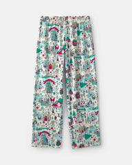 Adult Christmas Scavenger Hunt Fleece Loose Fit Pajama Bottoms