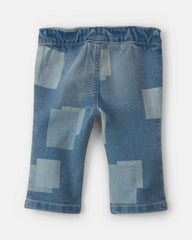 Baby Girl Patchwork Straight-Leg Jeans - Medium Wash